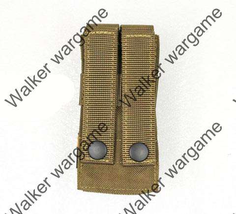 WWG Molle Single Pistol 9mm 40sw .45acp Magazine Pouch (Also can fit Tourch) - Tan