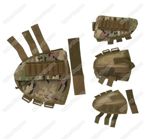 Shotgun Rifle Ammo Pouch Cheek Pad - Multicam