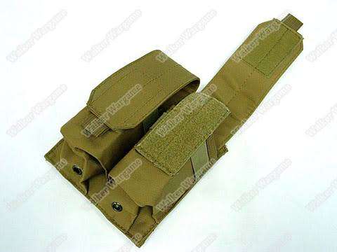 Tactical Double M4 5.56 Molle Magazine Pouch - Desert Tan