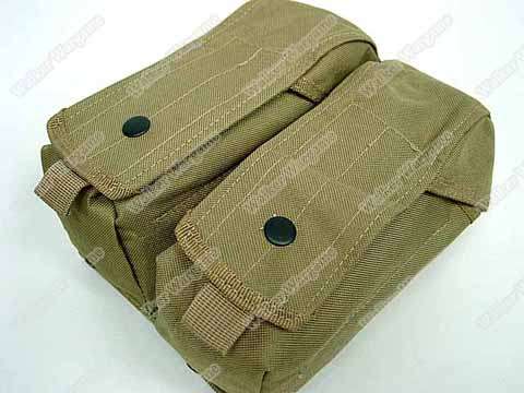 Tactical Double AK 7.62 Molle Magazine Pouch - Desert Tan