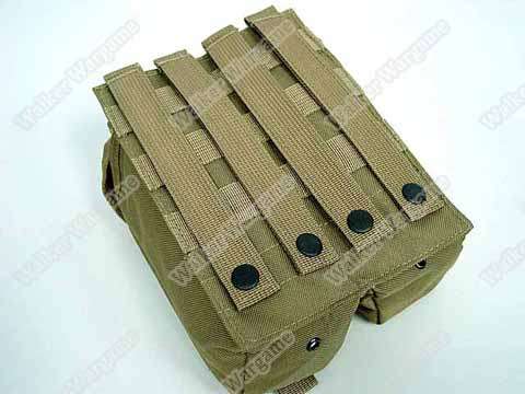 Tactical Double AK 7.62 Molle Magazine Pouch - Desert Tan