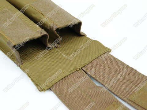 Tactical Double P90 UMP Mp5 Molle Magazine Pouch - Desert Tan