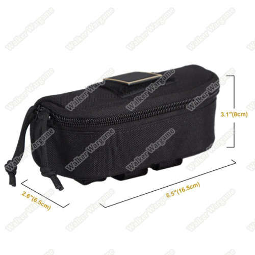Tactical Molle Glasses Hard Case Zipper Sunglasses Carrying Case 1000D Nylon with Clip Tan