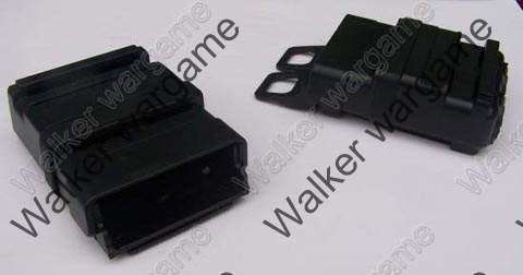 Molle FastMag Rifle Magazine Clip Holder Pouch Set - SWAT Black