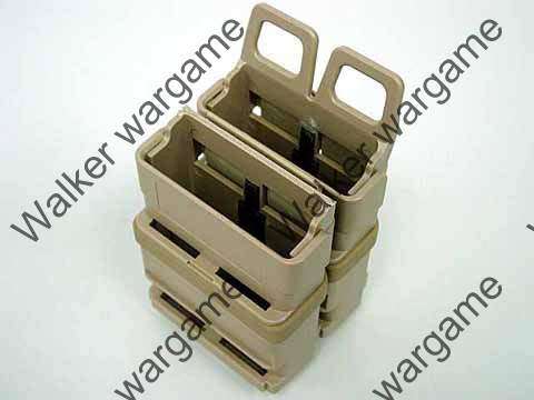 Molle FastMag Rifle Magazine Clip Holder Pouch Set - Desert Tan