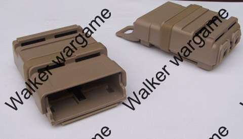 Molle FastMag Rifle Magazine Clip Holder Pouch Set - Desert Tan