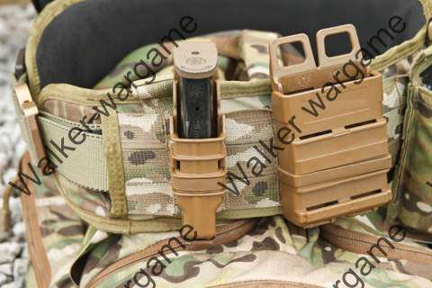 Tactical Molle FastMag Pistol and Rifle Magazine Clip Holder Pouch - Desert Tan