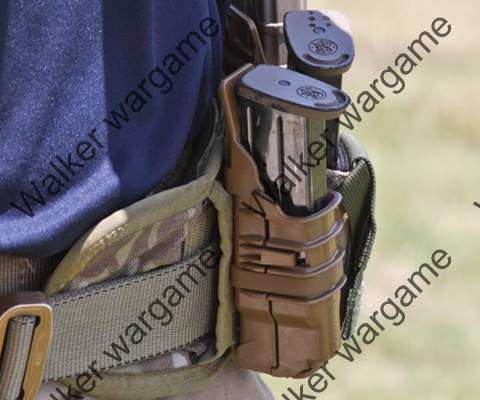 Tactical Molle FastMag Pistol and Rifle Magazine Clip Holder Pouch - Desert Tan