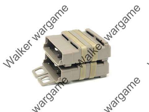 7.62 G3 M14 Molle FastMag Rifle Magazine Clip Holder Pouch Set - Tan