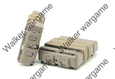 7.62 G3 M14 Molle FastMag Rifle Magazine Clip Holder Pouch Set - Tan