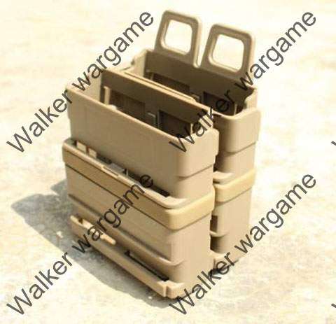 7.62 G3 M14 Molle FastMag Rifle Magazine Clip Holder Pouch Set - Tan