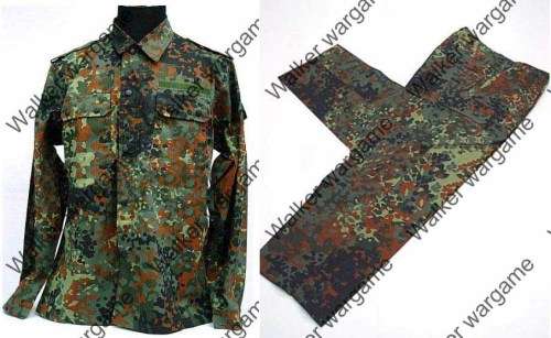 BDU Battle Dress Uniform Full Set - German Army Woodland Flecktarn Camo Size M