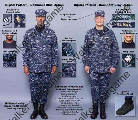 BDU Battle Dress Uniform Full Set - US NAVY Work Uniform NWU Size L