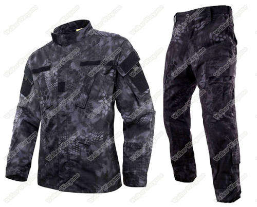 BDU Battle Dress Uniform Full Set - Special Force Night OPS Black TYP Typhon Camo Size 2XL