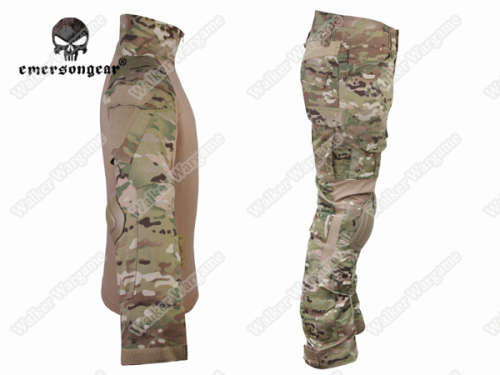 Combat Set Shirt & Pants Build in Elbow & Knee Pads - US Speical Force Multi Camo Size 2XL