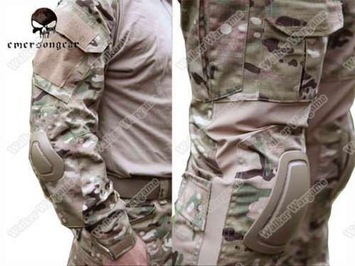 Combat Set Shirt & Pants Build in Elbow & Knee Pads - US Speical Force Multi Camo Size 2XL