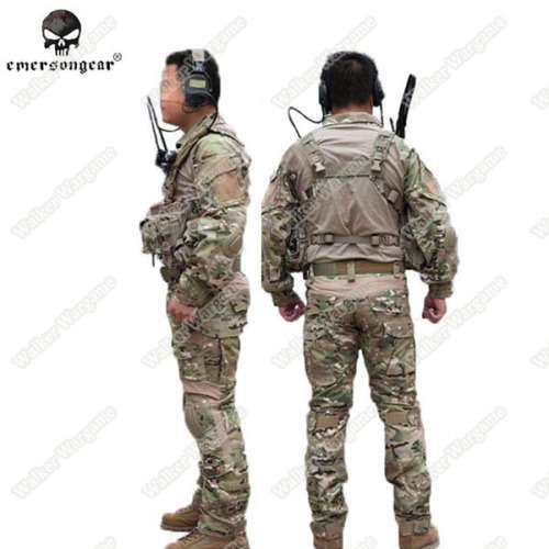 Combat Set Shirt & Pants Build in Elbow & Knee Pads - US Speical Force Multi Camo Size 2XL