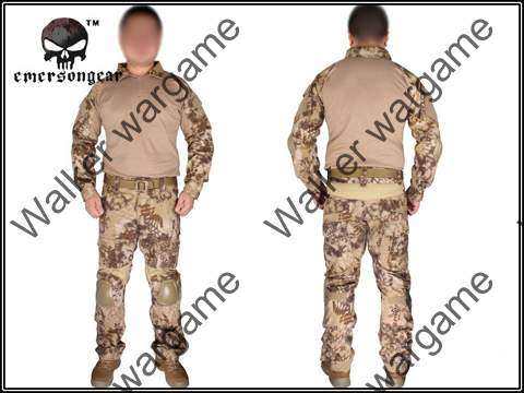 Combat Set Shirt & Pants Build in Elbow & Knee Pads - Special Force HLD Camo Size M