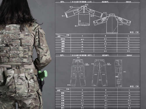 Emerson G3 Woman Combat Set Uniform Multicam Lady Design Size L