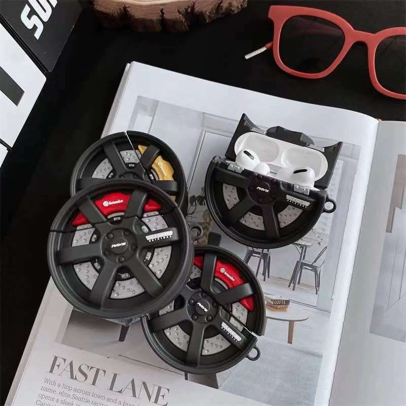 Racing Wheel Rubber Cover For Apple Airpods Pro and Pro 2