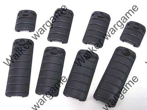 Energy Armor RIS RAS Picatinny Rail Cover Panel 8pcs Set -  SWAT Black