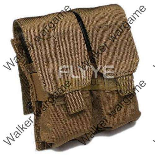 Flyye 1000D nylon Molle Double M4/M16 Mag Pouch - Coyote Tan (Top Quality)