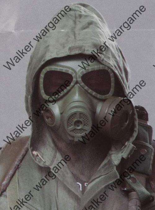 Nuclear War Gas Mask Style Potective Face Mask w/ Fan - OD Green