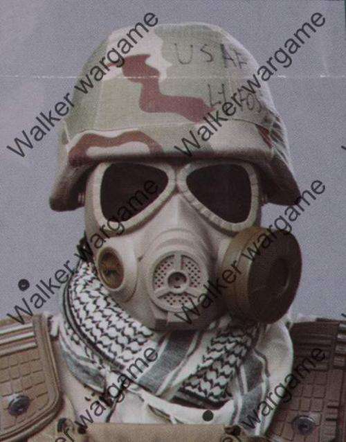 Nuclear War Gas Mask Style Potective Face Mask w/ Fan - Desert Tan