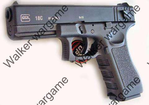 HK3 Glock 18C Airsoft Green Gas Blow Back Pistol (Full/Semi Shooting Mode)