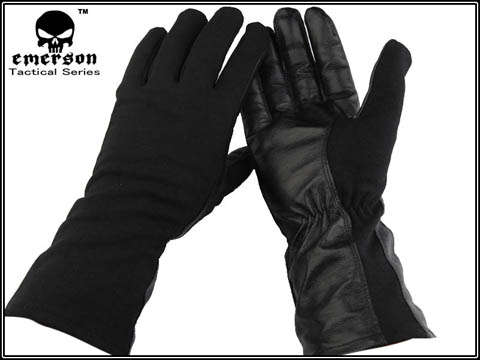 Emerson Nomex USAF Pilot & US Army Gloves -- SWAT Black SIZE 8 Medium
