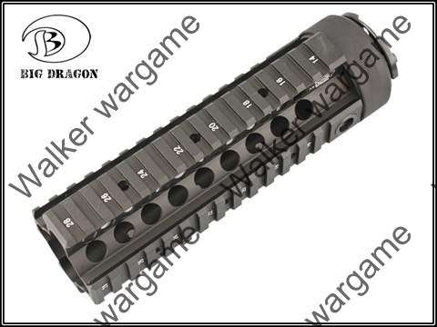 Tactical 7 inch M4 CQB RAS Metal RIS Free Float Picatinny Rail Handguard - Bl