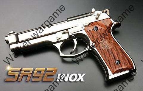 SRC Green Gas Blow Back Airsoft Pistol M9 Z88 ( Free Pistol Case) - Silver