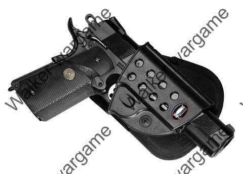 IPSC Style Colt .45 1911 RH Pistol Paddle Quick release Holster - Black