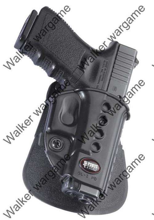 IPSC Style Glcok RH Pistol Paddle Quick release Holster - Black