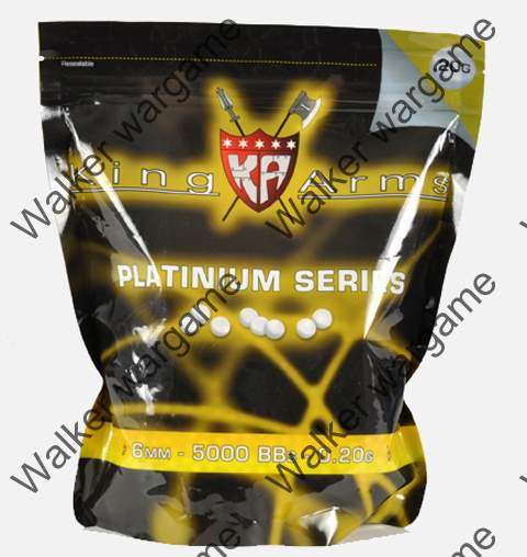 Kingarms Platinum Serie 0.20g  6mm Precision Airsoft Ball 5000 rds High Quality BB (Made In Taiwan)