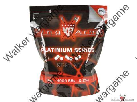 Kingarms Platinum Serie 0.25g  6mm Precision Airsoft Ball 4000 rds High Quality BB (Made In Taiwan)