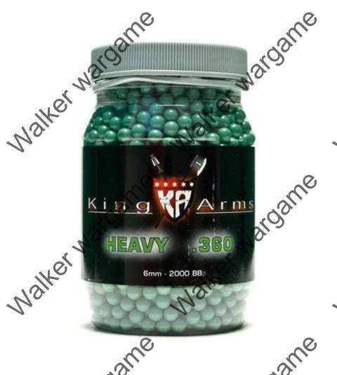 Kingarms Platinum Serie 0.36g 6mm Precision Airsoft Ball 2000 rds High Quality BB