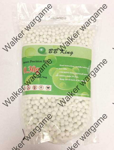 BB King Sniper Precision 0.30g White BB Airsoft 2500 rds - White