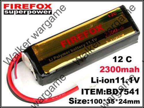 FireFox 3 Cell 11.1V 2300mah 12C LiPo Li-Po Li-Polymer Battery XB