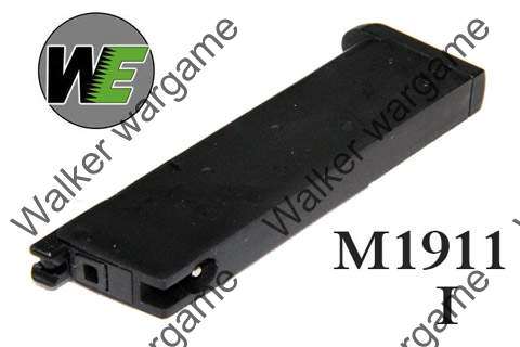 WE 15rd Green Gas Pistol Magazine for Colt 1911 GBB Black - Airsoft