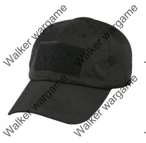 Special Forces Operator Cap Velcro Flag Blood Patch - SWAT Black