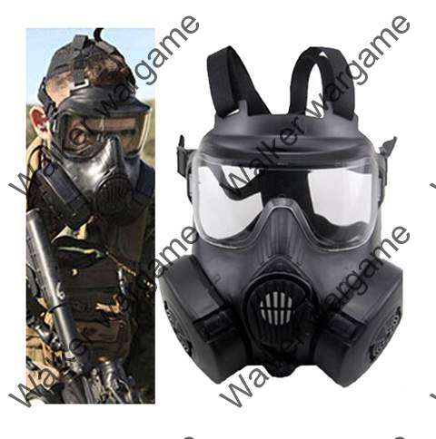 US Army M50 Dummy Gas Mask With Fan Ventilation - SWAT Black