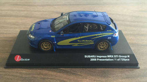 J-collection 1/43 2008 Subaru Impreza WRX STI  Group N Rally Presentation Ltd Ed 720