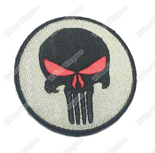 WG001 US Navy SEAL Team 6 Devgru Punisher Red Eye Patch With Velcro - Full Color
