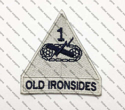 B1096 US Army 1st Armored Division Patch With Velcro - ACU Colour