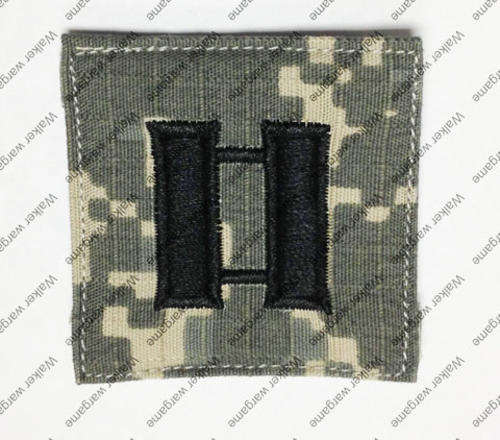 B343 US Army O-3 Captain (Capt) Rank Patch With Velcro - ACU Colour