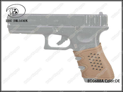 Tactical Glock Pistol Rubber Grip Sleeve for Glock 17 19 23 20 21 22 31 34 35 37 - Tan