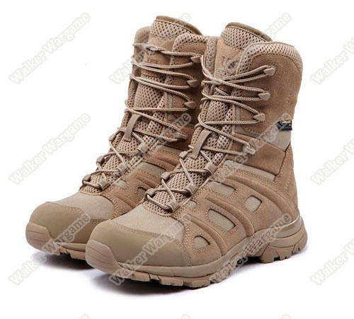 UniteWin Tactical Non-slip Combat Boots With Side Zip - Desert Tan Size Euro 43