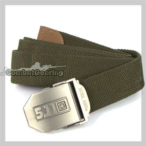 511 TACTICAL STYLE METAL BUCKLE DUTY BELT - OD GREEN