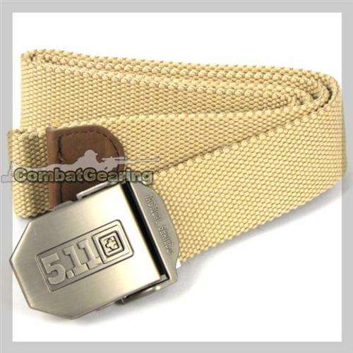 511 TACTICAL STYLE METAL BUCKLE DUTY BELT - TAN COLOUR